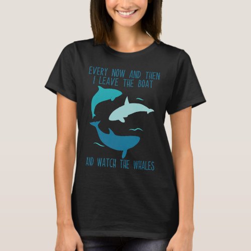 Blue whale watching cetacean     T_Shirt