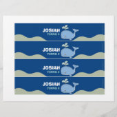 Blue Whale Water Bottle Labels (Front)