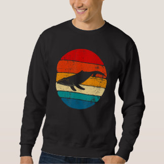 Blue Whale, Whale Lover, Whale Art, Retro Whale Sweatshirt