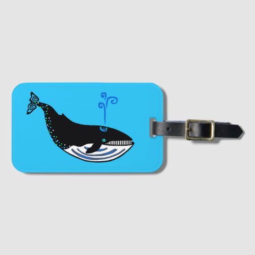  Blue WHALE _Wildlife warrior _ Nature Luggage Tag