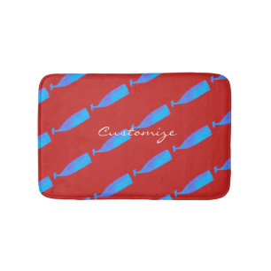blue whales customized Thunder_Cove any color Bathroom Mat
