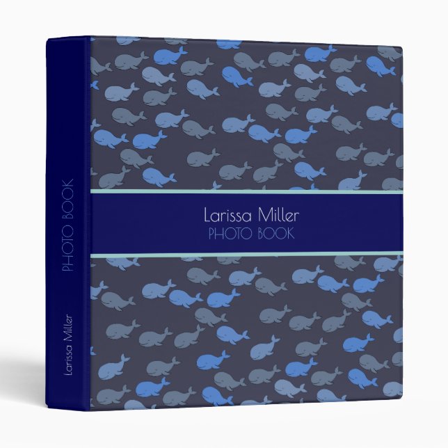 Blue whales, cute binder (Front/Spine)