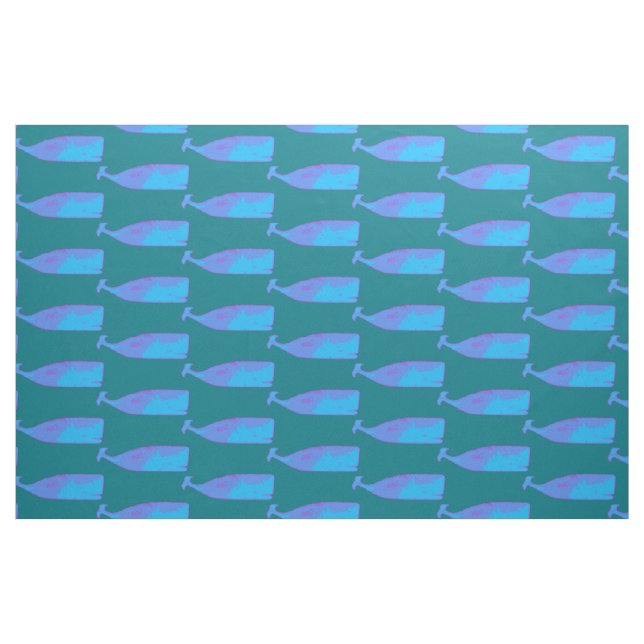 blue whales pattern fabric (Fat Quarter)