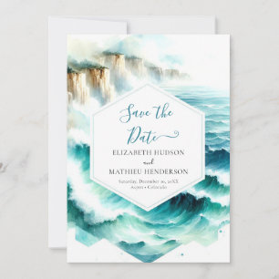 Blue Whimsical Nautical Wedding Save The Date