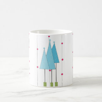 Blue Whimsical Trees Coffee Mug