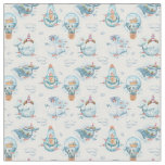Blue Whimsical Whale Nursery Fabric
