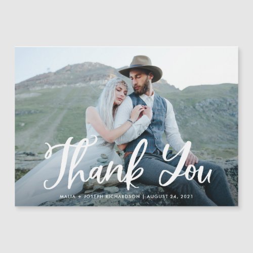 Blue Whimsy  Rustic Wedding Photo Thank You