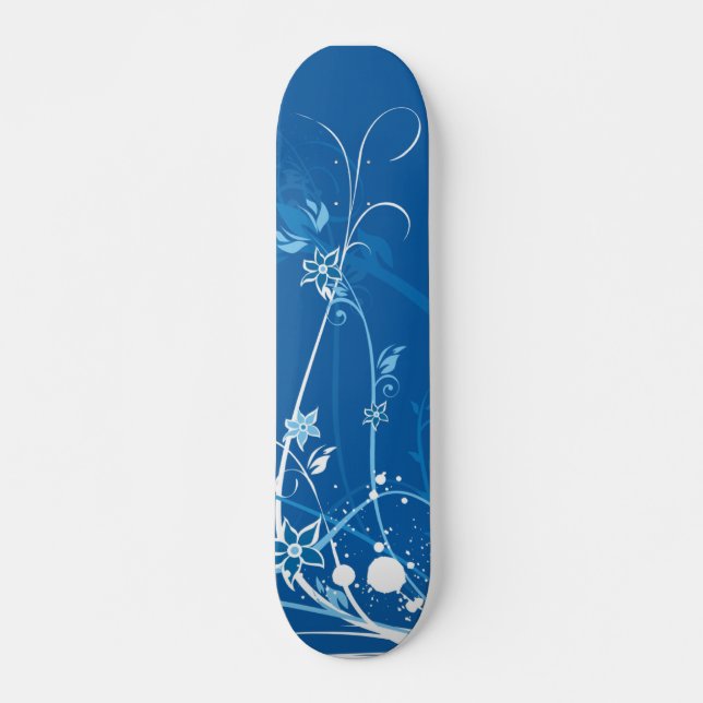 Blue Whimsy Skateboard Deck (Front)
