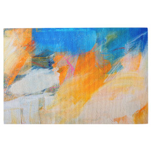 Blue white abstract link tree background Metal Art