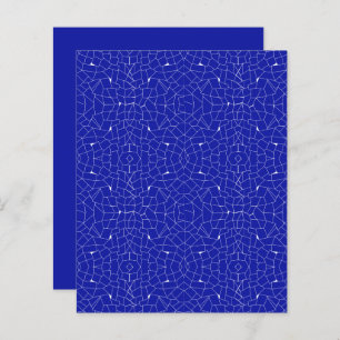 Blue White Abstract Mosaic Scrapbook Paper