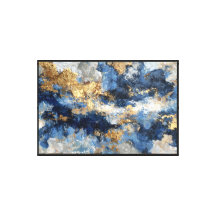 Blue & White Abstract Wall Art – Elegant Canva