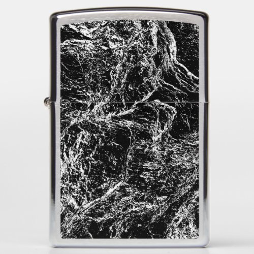 BlueWhite Abstract Zippo Lighter