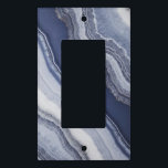 Blue White Agate Marble Light Switch Cover<br><div class="desc">Blue White Agate Marble Switch Cover</div>