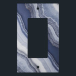 Blue White Agate Marble Light Switch Cover<br><div class="desc">Blue White Agate Marble Switch Cover</div>