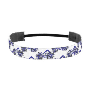 Blue, White and Black Cheerleader Athletic Headband