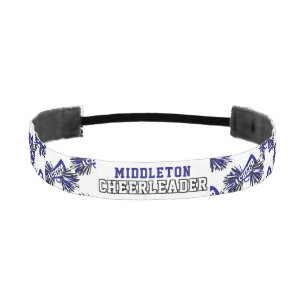 Blue, White and Black Cheerleader Athletic Headband