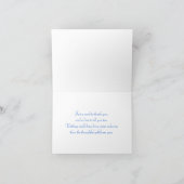 Blue, White, and Black Damask Thank You Card (Inside)