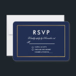 Blue White and Gold RSVP Card<br><div class="desc">Blue White and Gold RSVP Card</div>