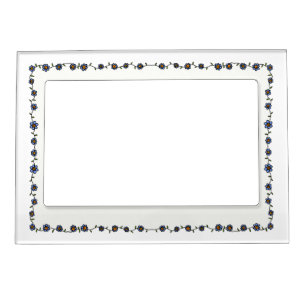Blue, White and Pink Daisy Chain Frame Art