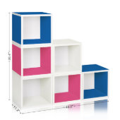 Blue, White and Pink Way Basics Storage Cubes (Dimensions)