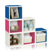 Blue, White and Pink Way Basics Storage Cubes (Lifestyle)