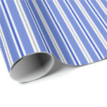 Blue White and Silver Stripes Wrapping Paper<br><div class="desc">Blue,  white,  and silver stripes create beautiful wrapping paper that can be used for any occasion!</div>