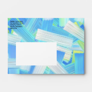 Blue White and Yellow Abstract Envelope