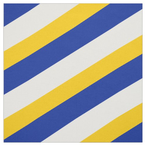 Blue white and yellow striped pattern fabric