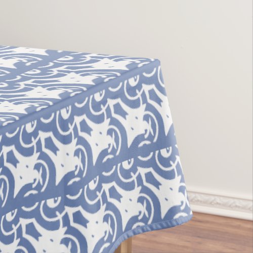 Blue White Art Design Pattern Tablecloth