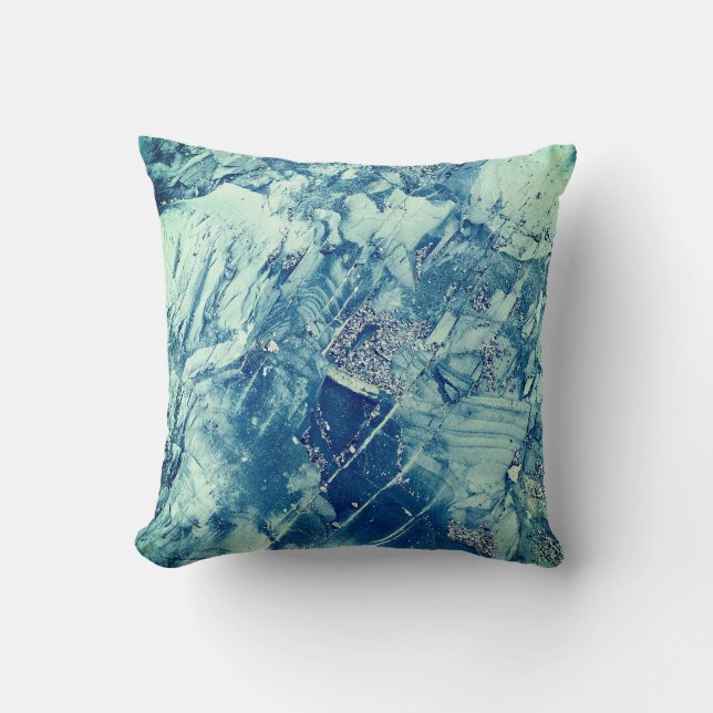 Blue & White Art Painting  Throw Pillow (Front)