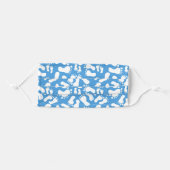 Blue & White Baby Feet Face Mask (Front, Folded)