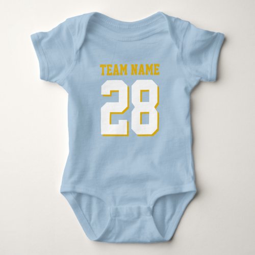 Blue White Baby Football Jersey Sports Romper