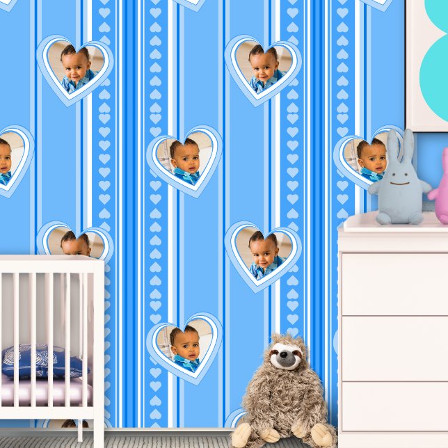 Blue White Baby Personalized Wallpaper (Creator Uploaded)