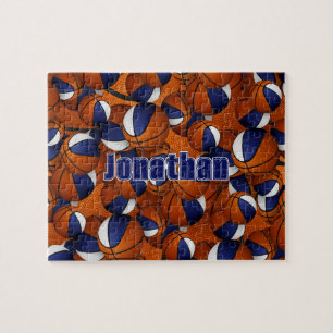 blue white basketball boys girls team colors jigsaw puzzle