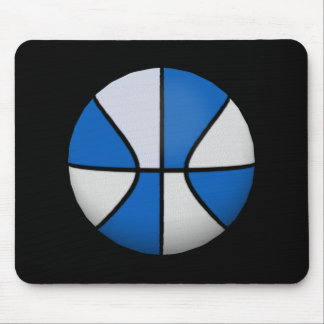 Blue & White Basketball: Mousepad