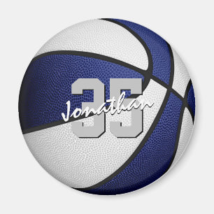 blue white basketball team party favors magnet
