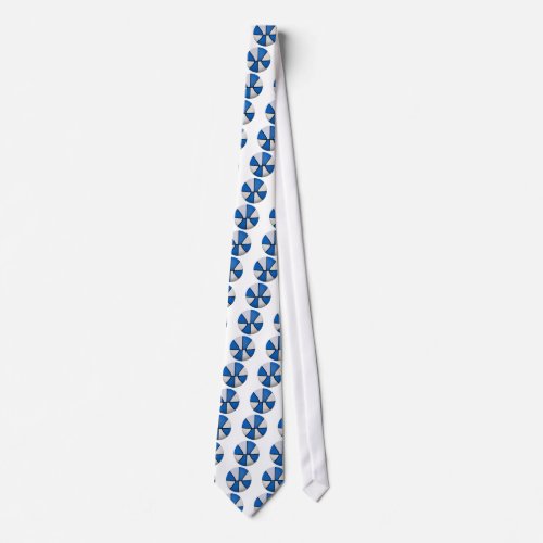 Blue  White Basketball Tie