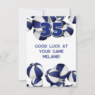 blue white basketballs good luck at game card