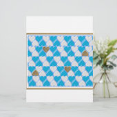 Blue, white Bavarian pattern. (Standing Front)