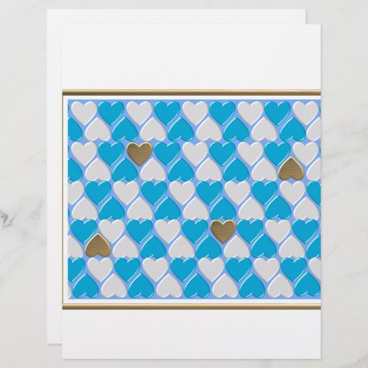 Blue, white Bavarian pattern. (Front/Back)