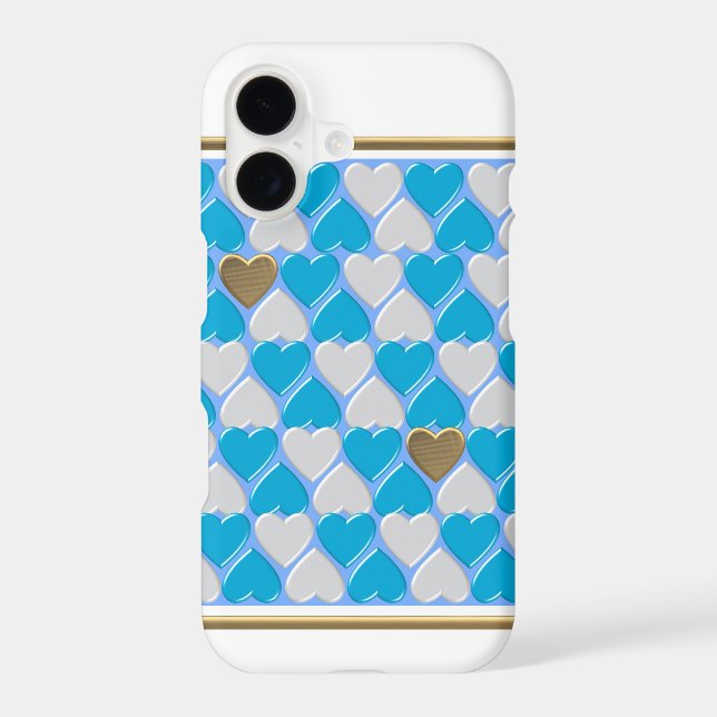 Blue, white Bavarian pattern. Case-Mate iPhone Cas Case (Back)