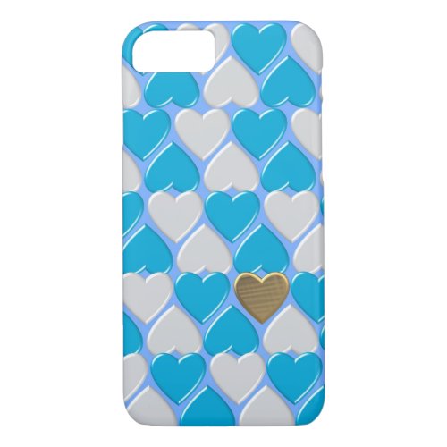 Blue white Bavarian pattern iPhone 87 Case