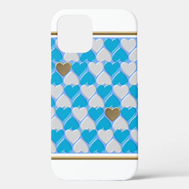 Blue, white Bavarian pattern. Case-Mate iPhone Case (Back)