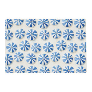 Blue White Beach Umbrellas Bridal Shower Placemat