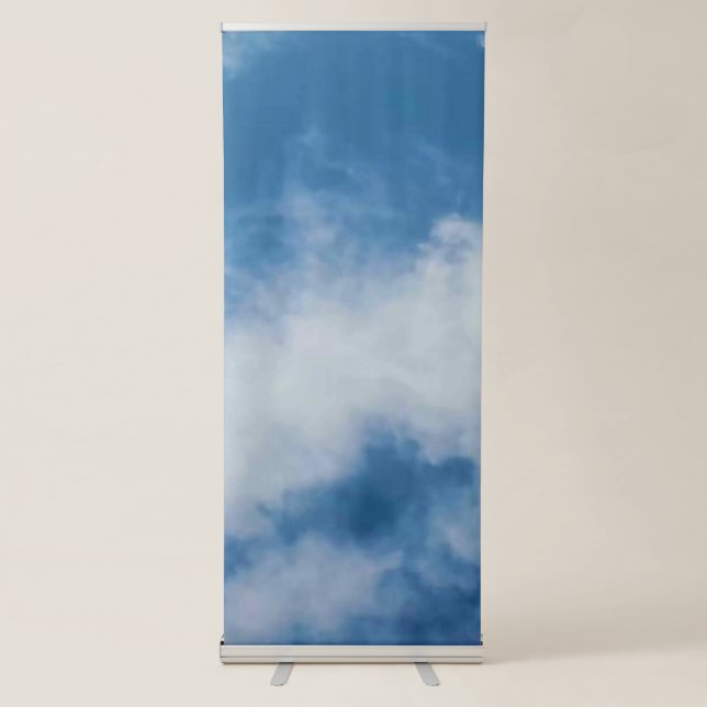 Blue White Best Vertical Retractable Banner (Front)