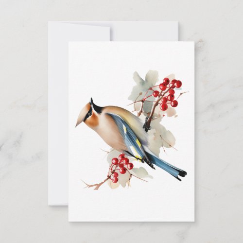 Blue White Bird Funeral Thank You Sympathy   Note Card