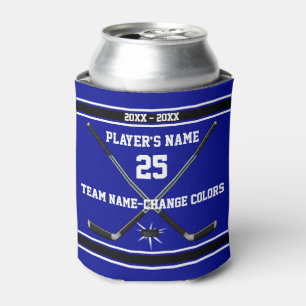 Blue, White, Black, Gift Ideas for Hockey Players Can Cooler