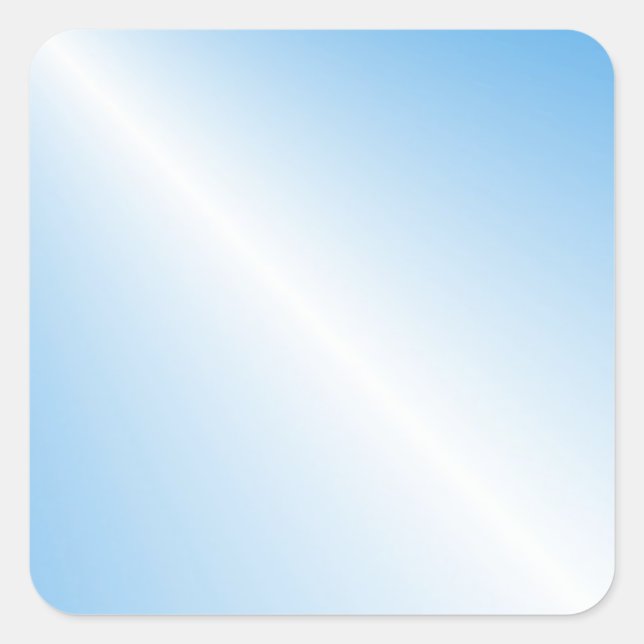 Blue White Blank Template Custom Trendy Elegant Square Sticker (Front)