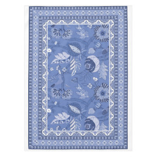 Blue White Bohemian Pattern  Tablecloth