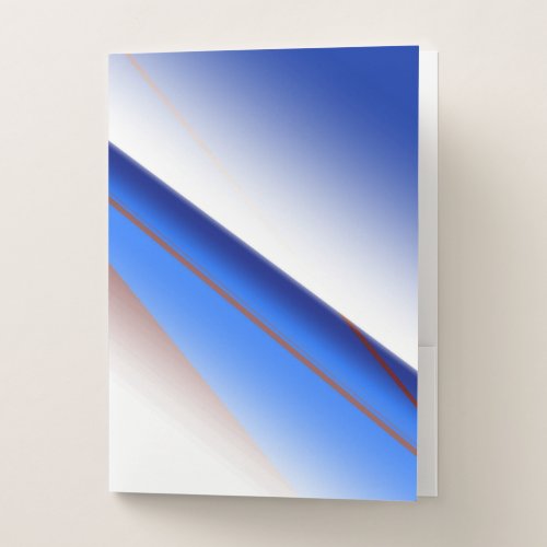 Blue white brown simple pattern custom colorful th pocket folder